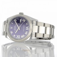 Rolex Date Just Purple Aubergine Dial Ref. 126234