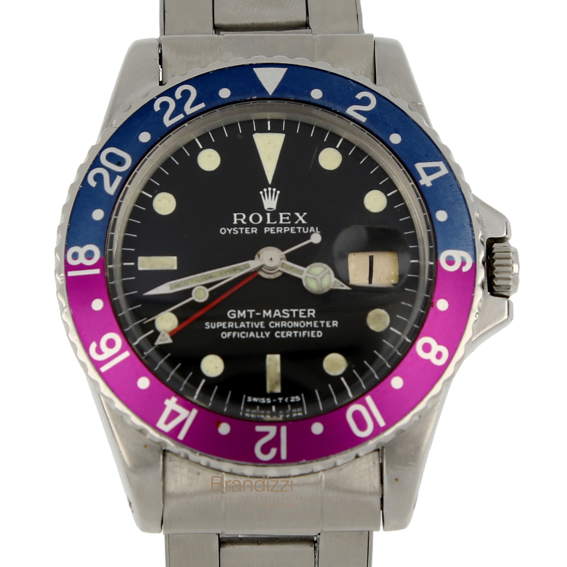 Rolex GMT Master Ref. 1675 Long E Fucsia Bezel
