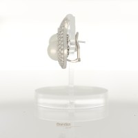 Orecchini in oro bianco Perle e brillanti