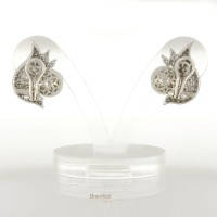 Orecchini in oro bianco Perle e brillanti