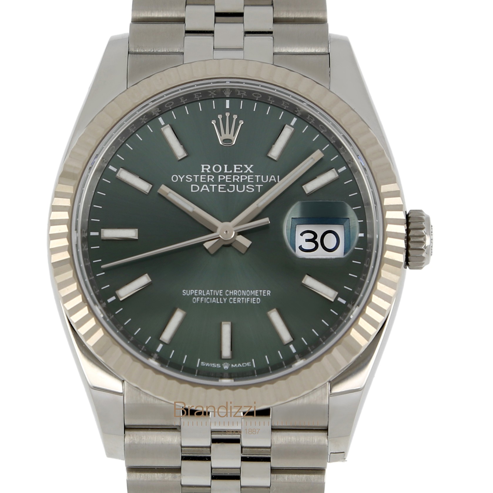 Rolex Date Just Ref. 126234 Green Mint