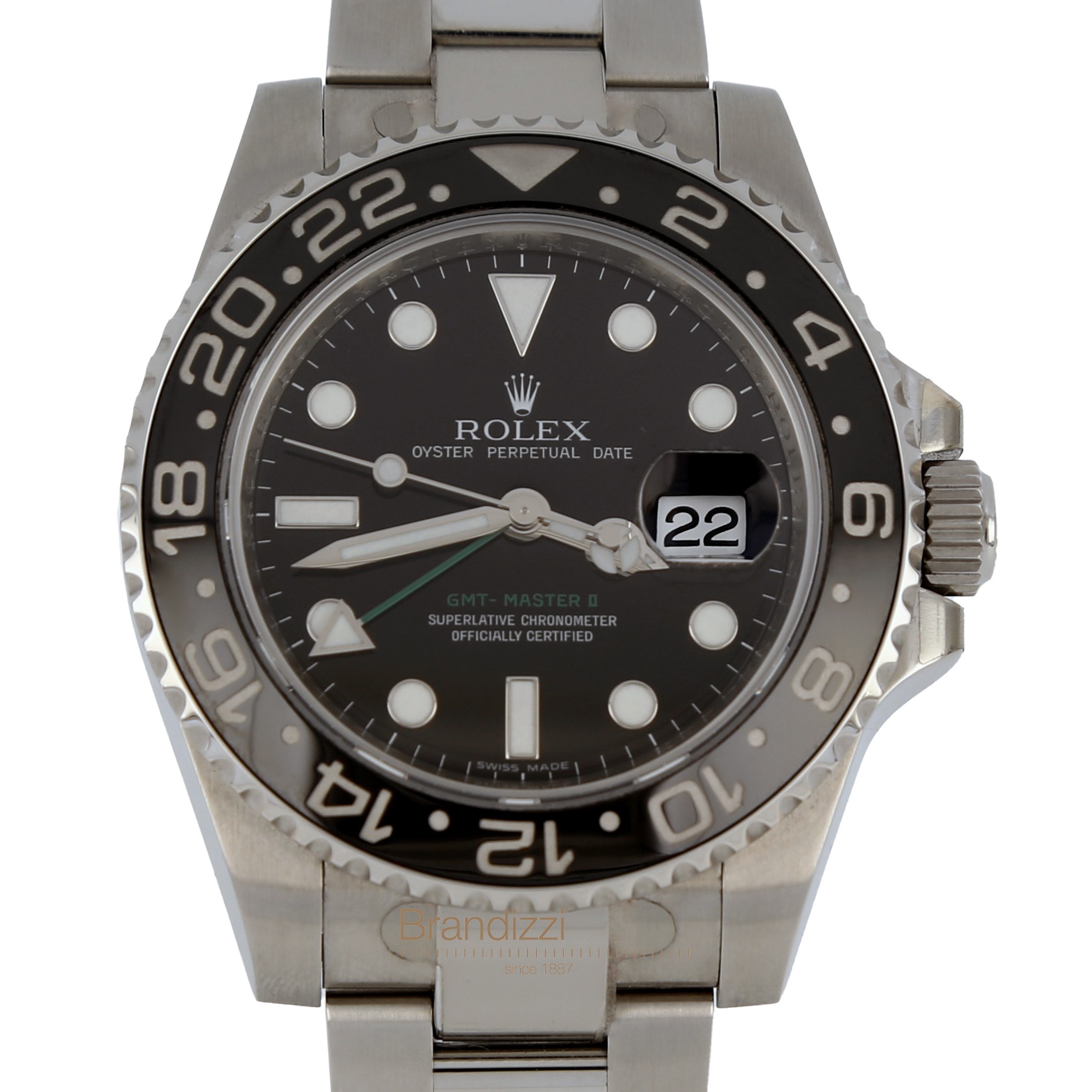 Rolex GMT Master II Ref. 116710LN Rectangular Dial - Stickers