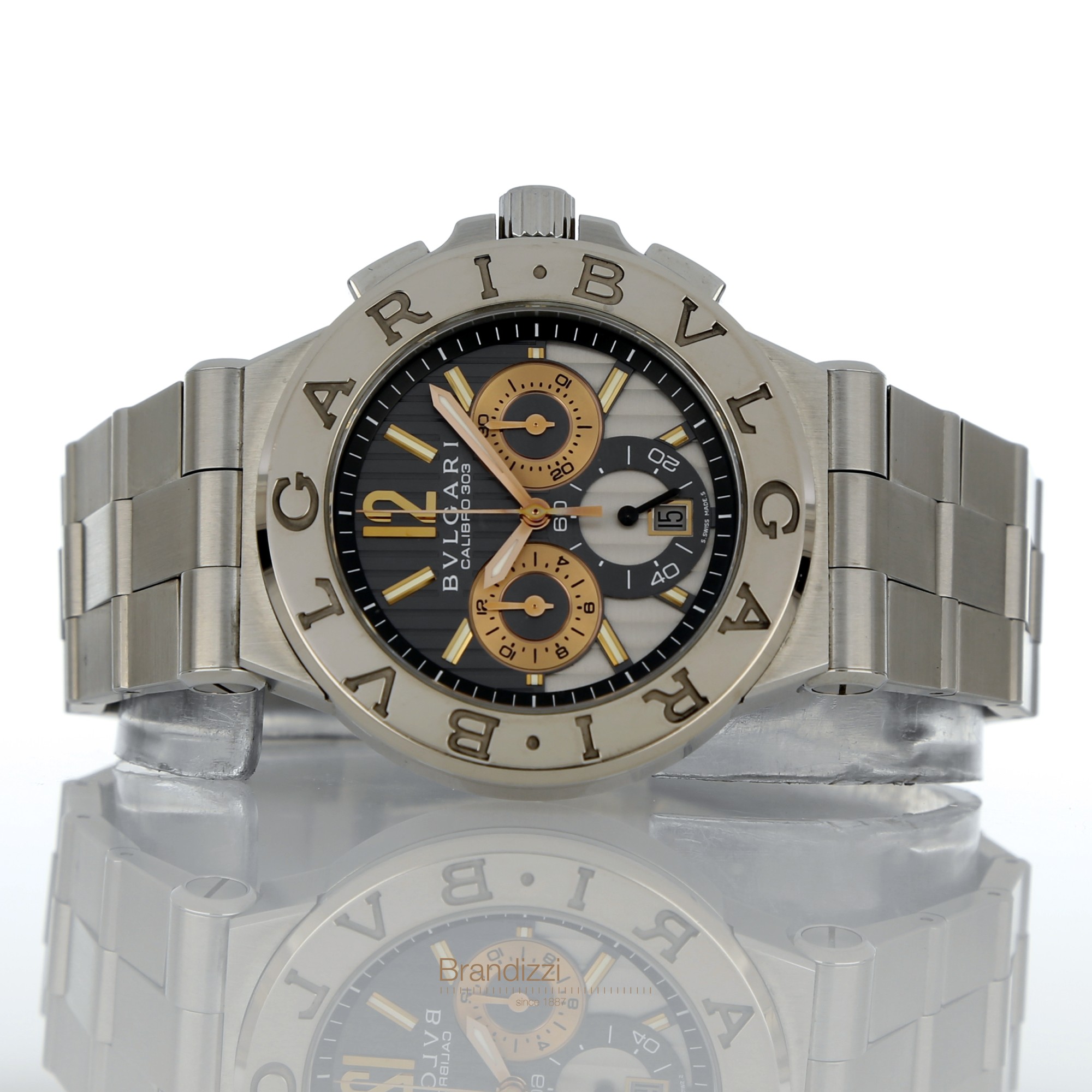 Bulgari Diagono Ref. DG42C14SWGSDCH Like New