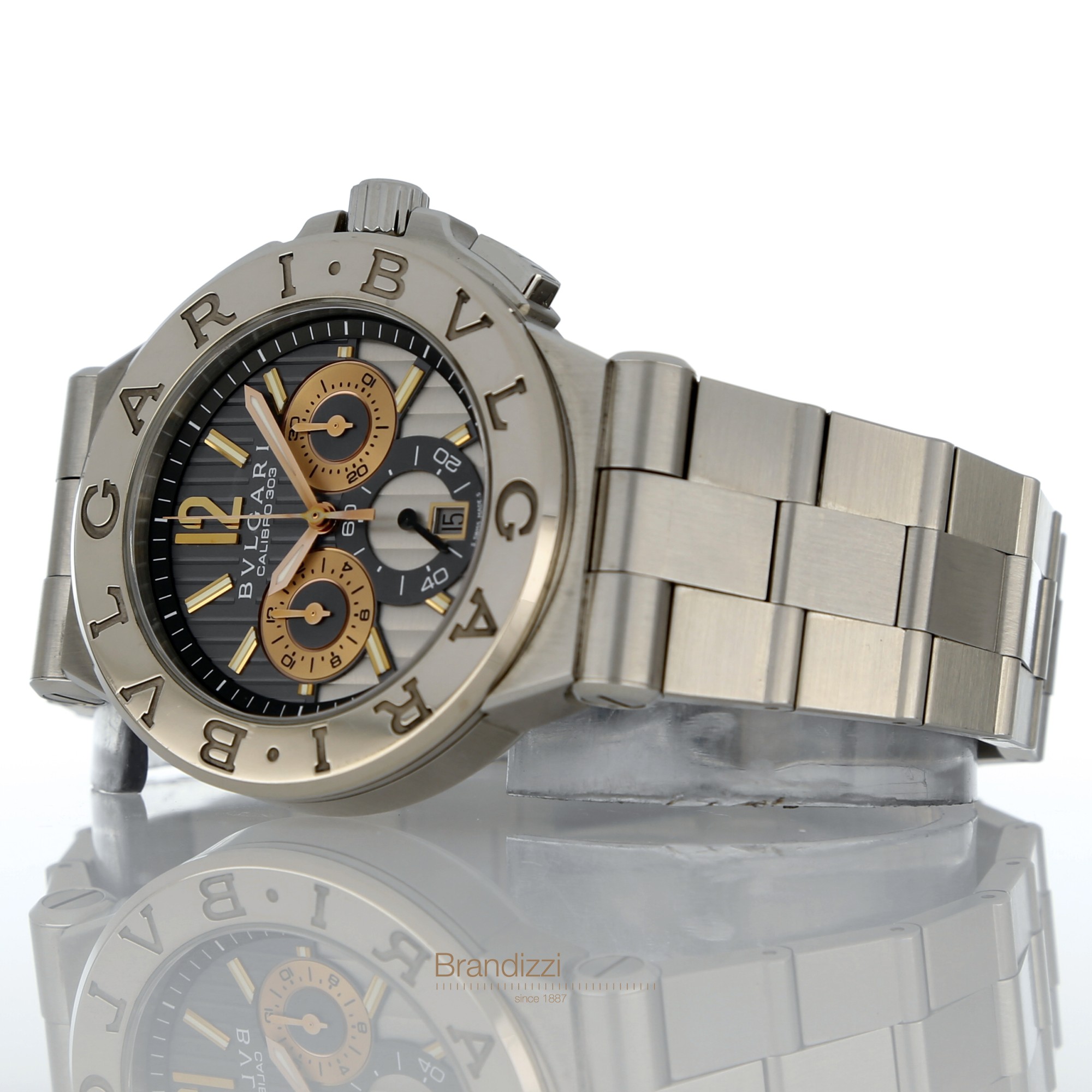 Bulgari Diagono Ref. DG42C14SWGSDCH Like New