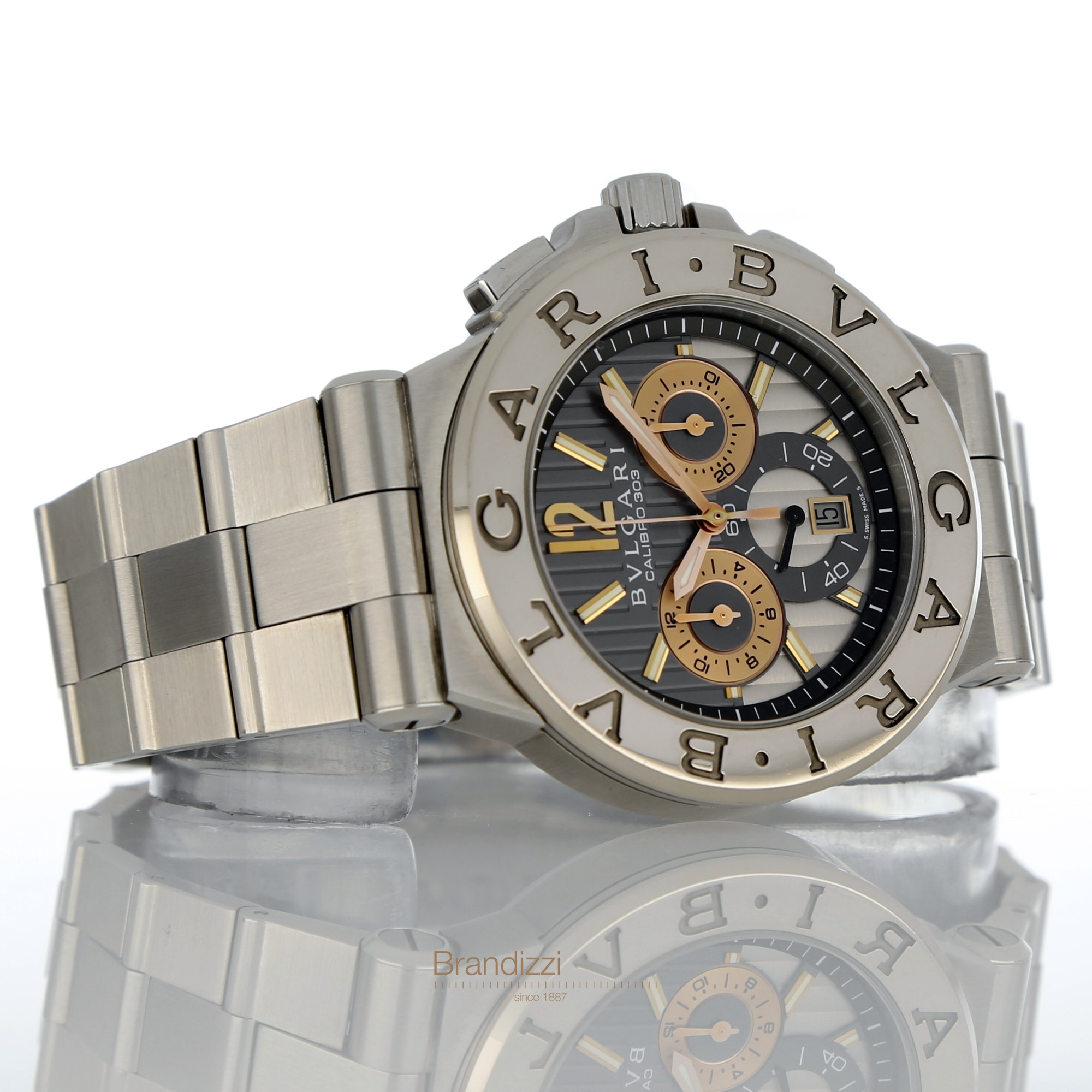 Bulgari Diagono Ref. DG42C14SWGSDCH Like New