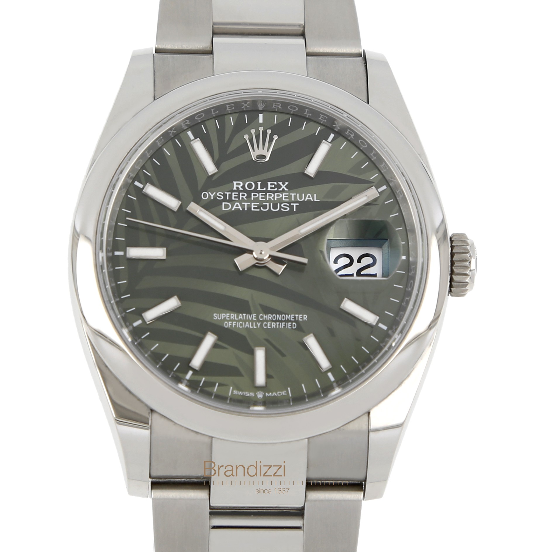 Rolex Date Just Ref. 126200 Palm Dial