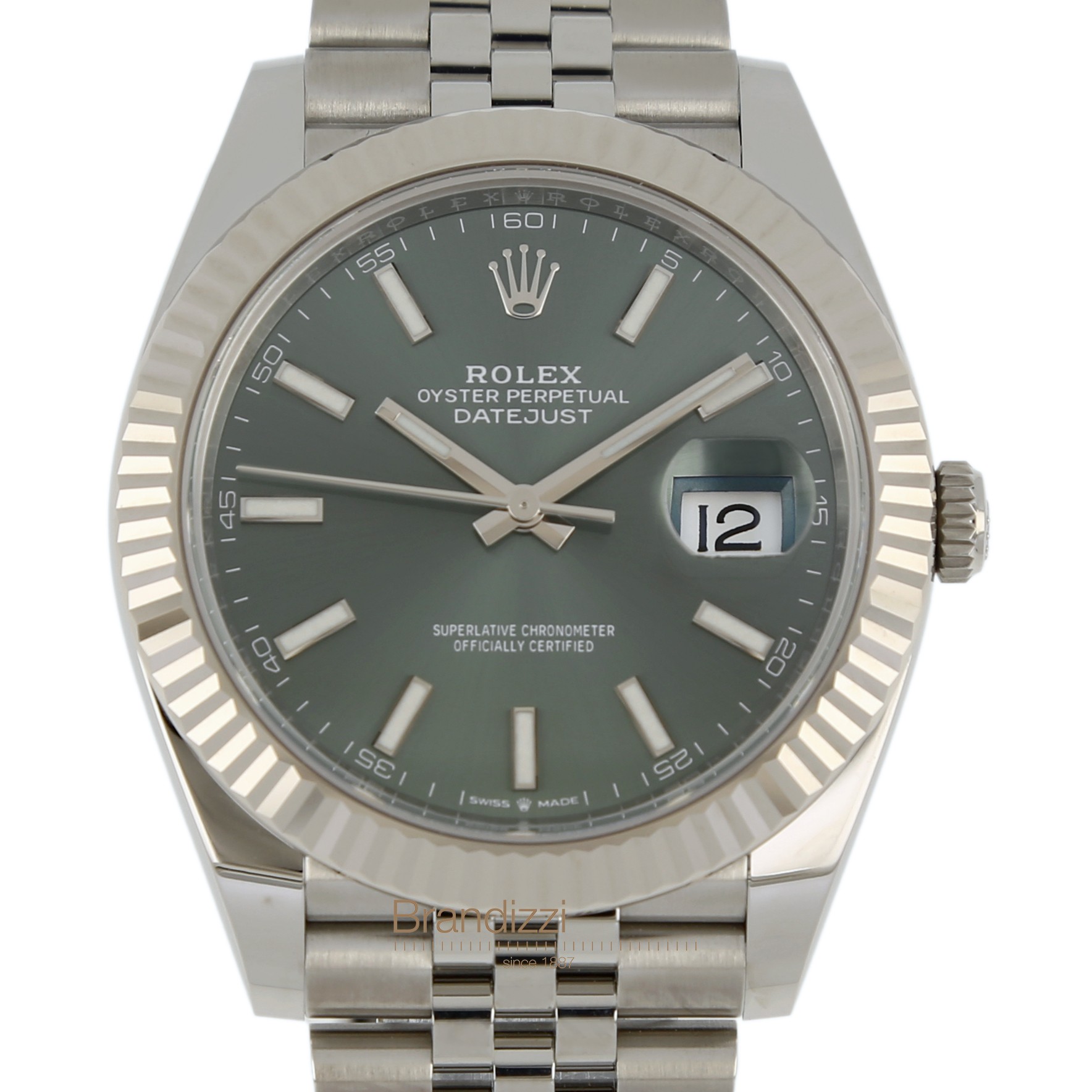 Rolex Date Just Ref. 126334 Green Mint