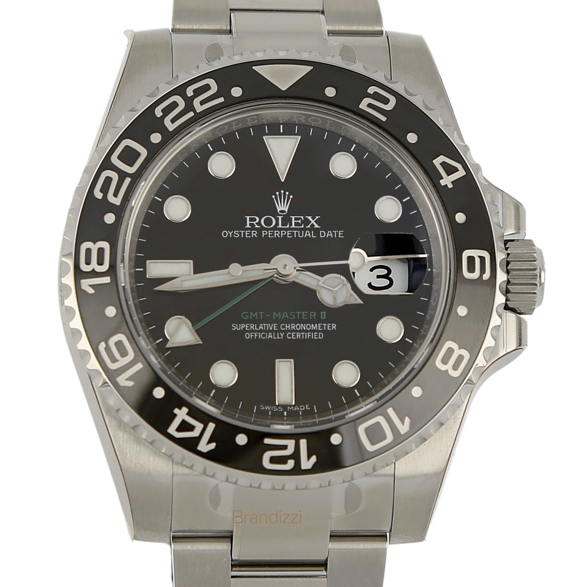 Rolex GMT Master II Ref. 116710LN Chromalight NOS Full Stickers